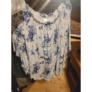 White and blue shirt